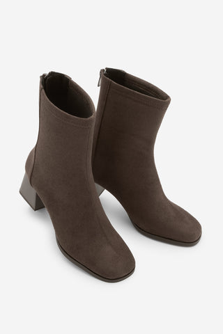 Kadın Topuklu Bot Nayis - Kahve Süet