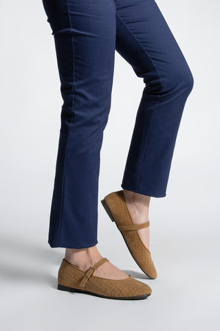 Kadın Bantlı Günlük Babet Afira - Taba Süet