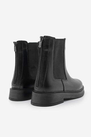Kadın Hakiki Deri Günlük Bot Kater - Siyah