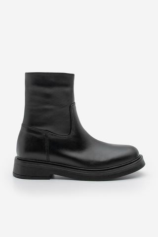 Kadın Hakiki Deri Günlük Bot Zervas - Siyah
