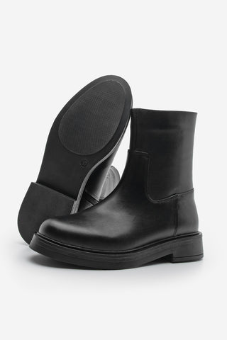 Kadın Hakiki Deri Günlük Bot Zervas - Siyah