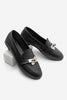 Kadın Loafer Hakiki Deri Tokalı Günlük Ayakkabı Nador - Siyah