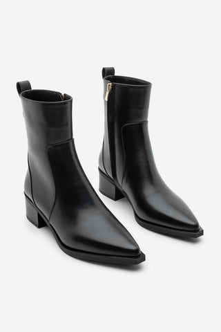 Kadın Sivri Burun Topuklu Bot Kenor - Siyah