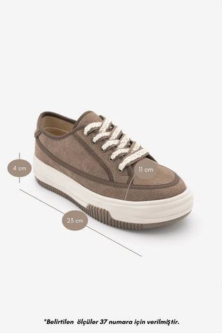 Kadın Sneaker  Spor Ayakkabı Kotnel - Vizon