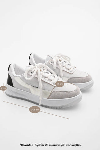 Kadın Sneaker Süet Spor Ayakkabı Loske - Siyah