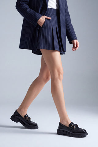 Kadın Loafer  Tokalı Günlük Ayakkabı Kinles - Siyah
