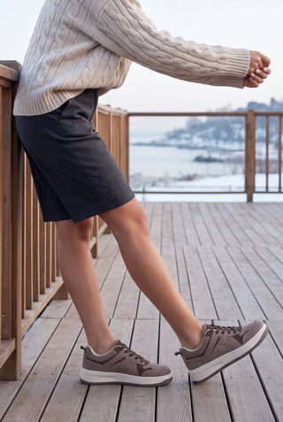 Kadın Sneaker  Spor Ayakkabı Aryan - Vizon Süet
