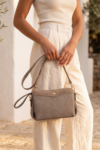 Kadın Clutch & Portföy El Ve Omuz Çantası Faris - Vizon