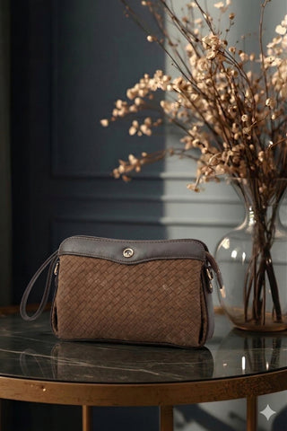 Kadın Clutch & Portföy El Ve Omuz Çantası Faris - Kahve