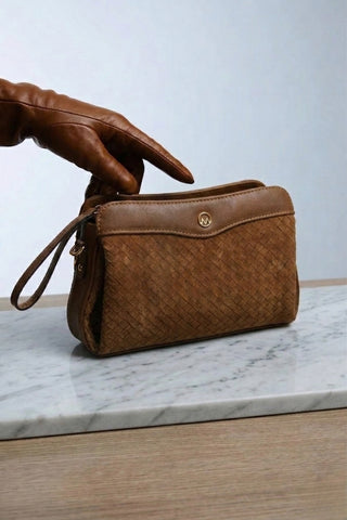 Kadın Clutch & Portföy El Ve Omuz Çantası Faris - Taba