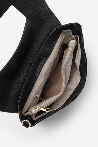 Kadın El ve Omuz Çantası Sonira - Siyah Süet