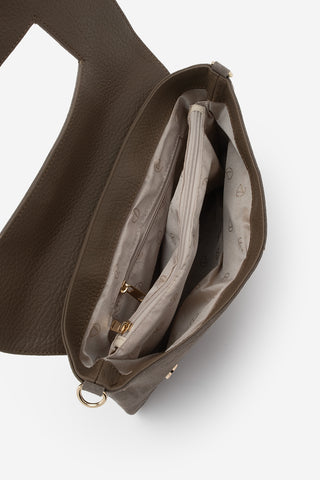 Kadın El ve Omuz Çantası Sonira - Vizon Süet