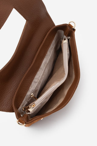 Kadın El ve Omuz Çantası Sonira - Taba Süet