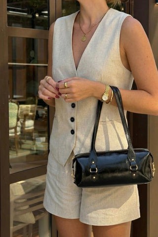 Kadın El Ve Omuz Çantası Darvin - Siyah