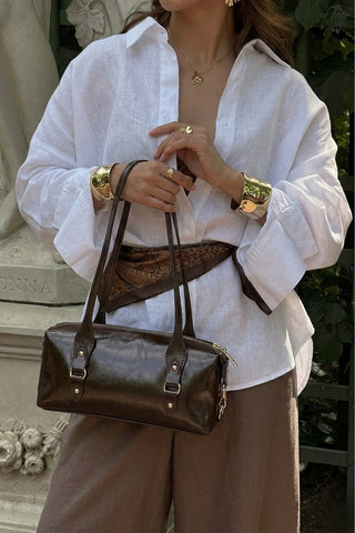 Kadın El Ve Omuz Çantası Darvin - Kahve