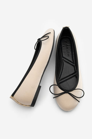 Kadın Fiyonklu Babet Tovran - Bej Saten