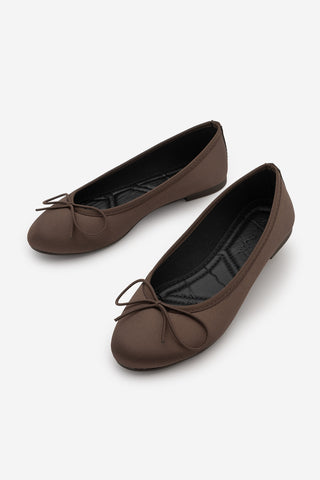 Kadın Fiyonklu Babet Tovran - Kahve Saten