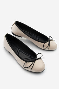 Kadın Fiyonklu Babet Tovran - Bej Saten