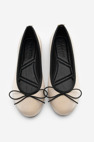 Kadın Fiyonklu Babet Tovran - Bej Saten