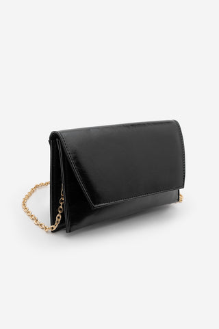 Kadın Gold Zincirli Abiye Clutch & Portföy El Ve Omuz Çantası Noreva - Siyah