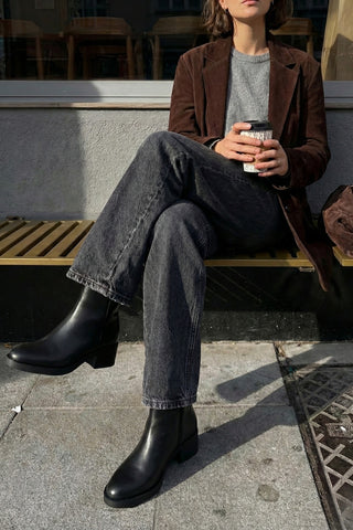 Kadın Topuklu Günlük Bot Huna - Siyah