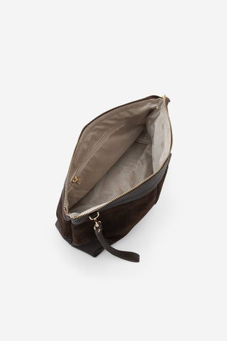 Kadın Hakiki Deri El Çantası Endoz - Kahve Süet