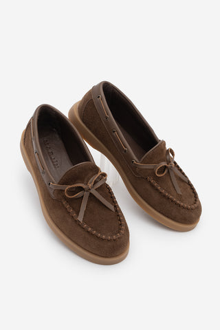 Kadın Hakiki Deri Fiyonklu Loafer Günlük Ayakkabı Nifida - Kahve Süet