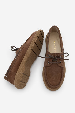 Kadın Hakiki Deri Loafer Günlük Ayakkabı Enita - Kahve Süet