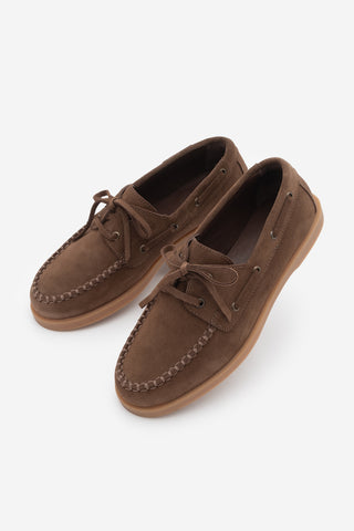 Kadın Hakiki Deri Loafer Günlük Ayakkabı Mistor - Kahve Süet