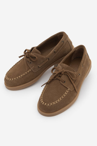 Kadın Hakiki Deri Loafer Günlük Ayakkabı Mistor - Taba Süet