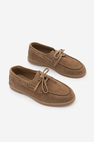 Kadın Hakiki Deri Loafer Günlük Ayakkabı Mistor - Taba Süet