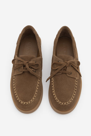 Kadın Hakiki Deri Loafer Günlük Ayakkabı Mistor - Taba Süet