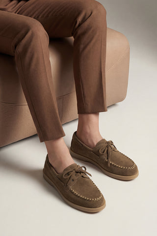 Kadın Hakiki Deri Loafer Günlük Ayakkabı Mistor - Taba Süet