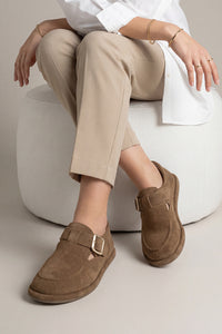 Kadın Hakiki Deri Loafer Günlük Ayakkabı Zepar - Taba Süet