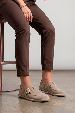 Kadın Hakiki Deri Loafer Günlük Ayakkabı Zepar - Bej Süet