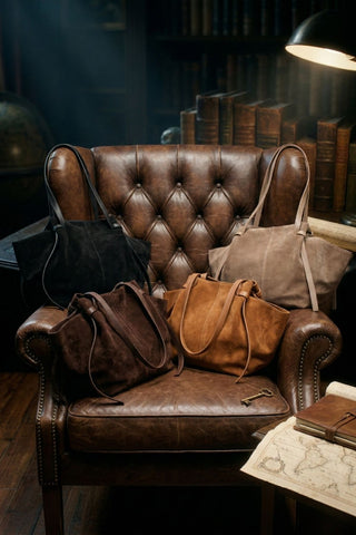 Kadın Hakiki Deri Omuz Çantası Yorita - Taba Süet