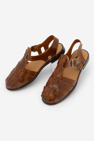 Kadın Hakiki Deri Önü Kapalı Günlük Sandalet Talviro - Taba