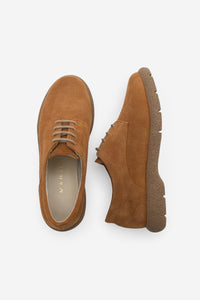 Kadın Hakiki Deri Oxford Ayakkabı Alyen - Taba Süet