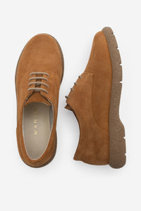 Kadın Hakiki Deri Oxford Ayakkabı Alyen - Taba Süet