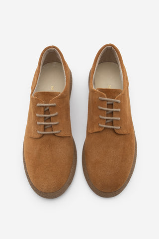 Kadın Hakiki Deri Oxford Ayakkabı Alyen - Taba Süet