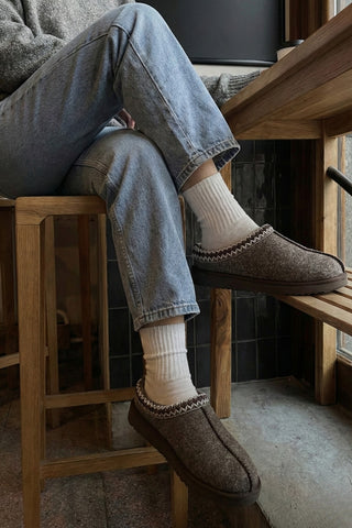 Kadın İçi Kürklü Günlük Kışlık Terlik Nesto - Kahve