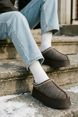 Kadın İçi Kürklü Günlük Kışlık Terlik Furenta - Kahve