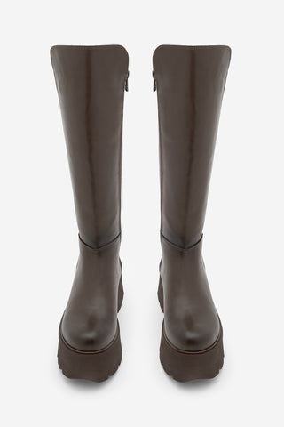 Kadın Kalın Taban Çizme Ferlas - Kahve