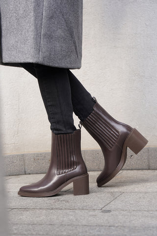 Kadın Kalın Topuklu Bot Solav - Kahve