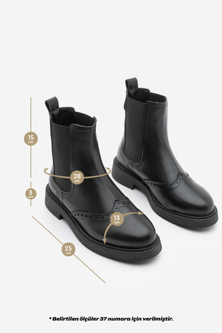 Kadın Lastikli Günlük Bot Keva - Siyah