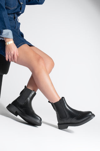 Kadın Lastikli Günlük Bot Keva - Siyah