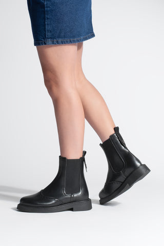 Kadın Lastikli Günlük Bot Keva - Siyah
