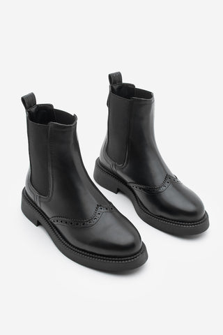 Kadın Lastikli Günlük Bot Keva - Siyah