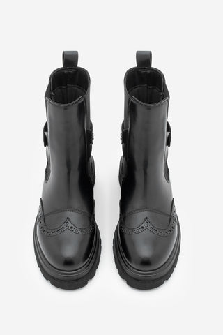 Kadın Lastikli Günlük Bot Sarfen - Siyah