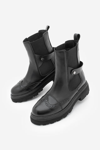 Kadın Lastikli Günlük Bot Sarfen - Siyah